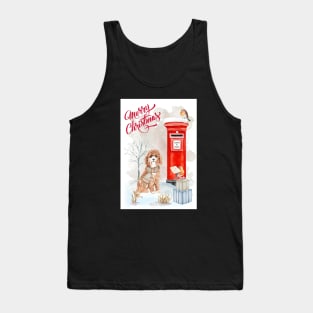 Cavapoo Merry Christmas Santa Dog Tank Top